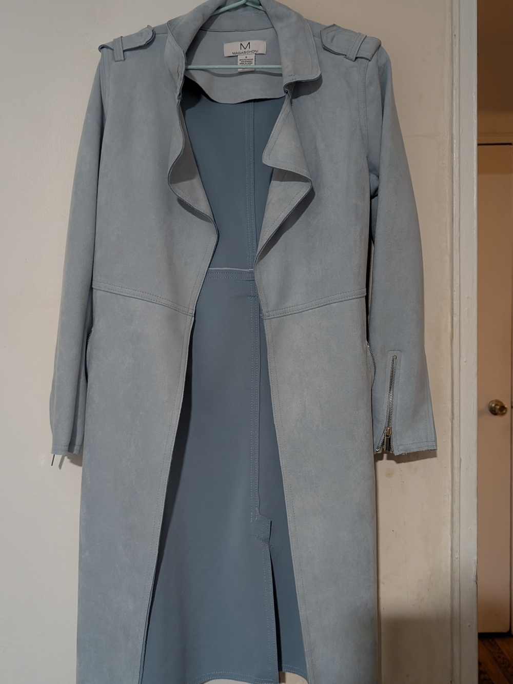 Light Blue Trench Coat - Women's Size Small